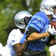 Louis Delmas (left) and Tony Scheffler (Daniel Mears/Detroit News)
